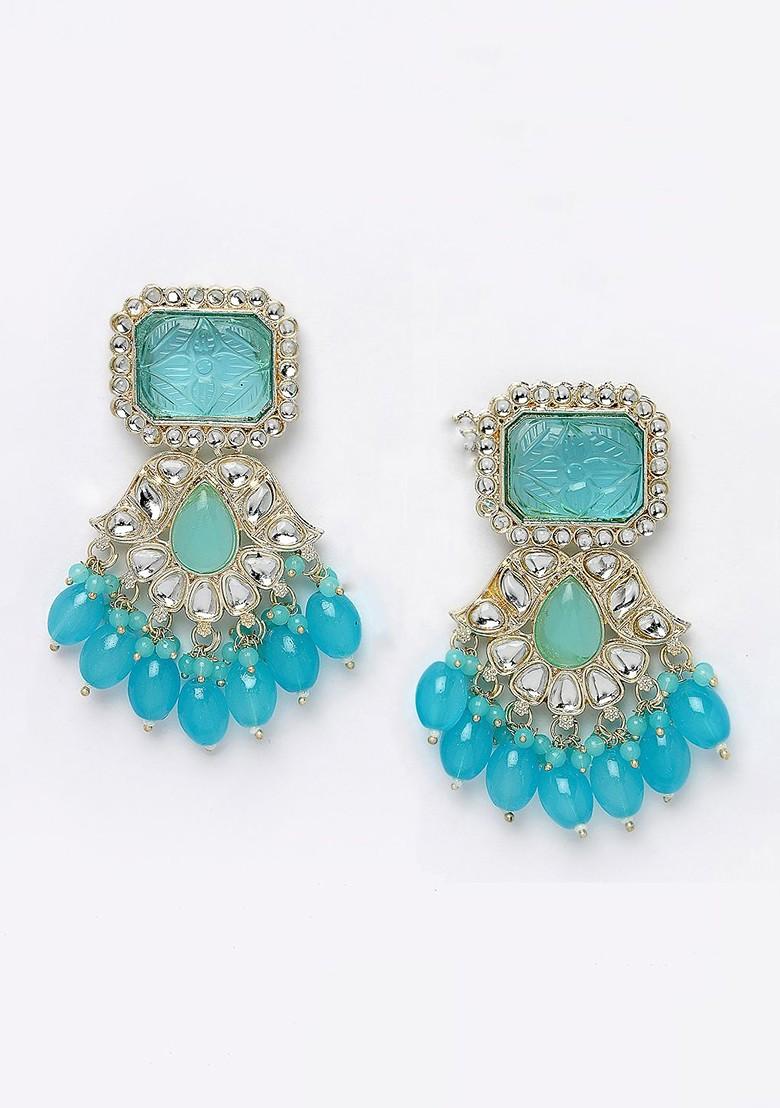 Gold Beaded Gold Plated Earrings