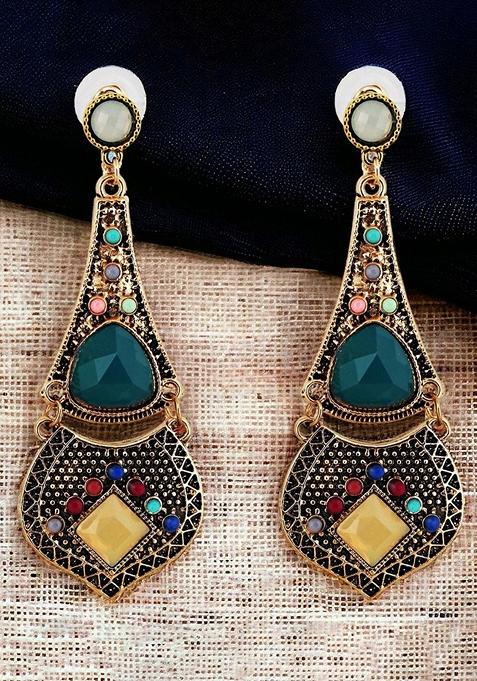 Gold Studded Gold Plated Earrings