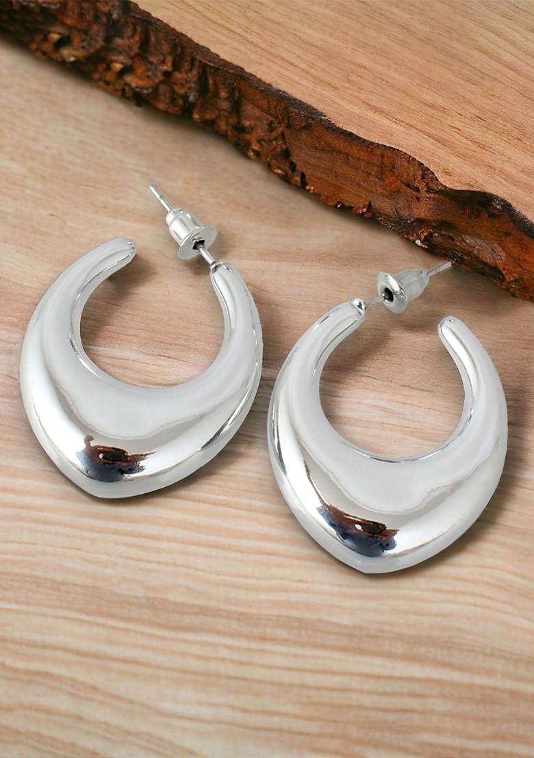 Silver Studs Silver Plated Earrings