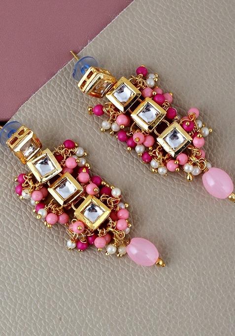 Gold Kundan Gold Plated Earrings