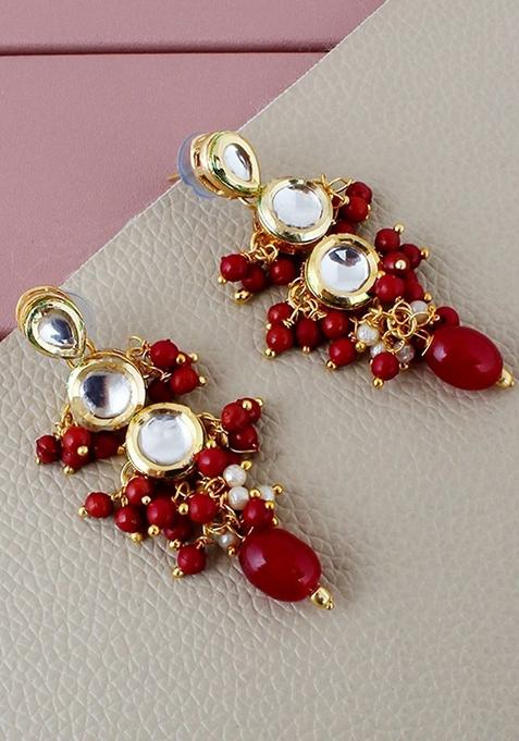 Gold Kundan Gold Plated Earrings