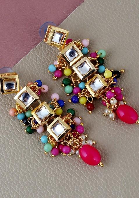 Gold Kundan Gold Plated Earrings