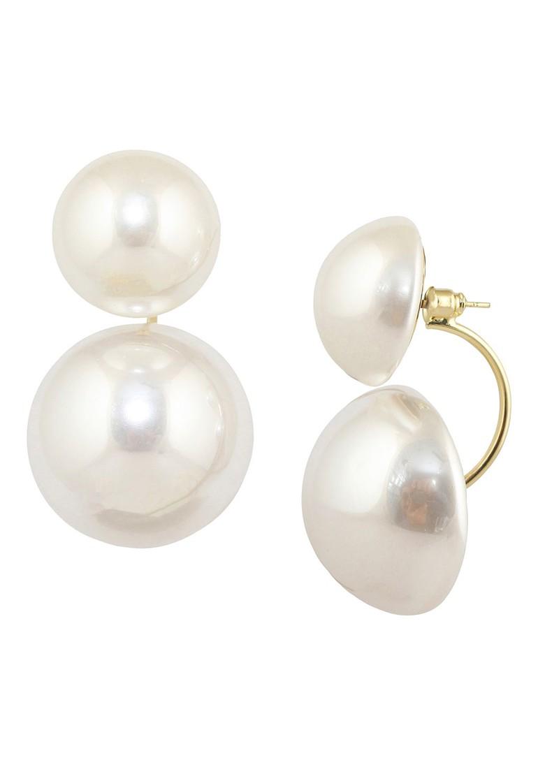 Gold Beaded Gold Plated Earrings