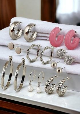 Silver Studs Silver Plated Earrings