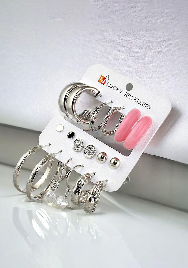 Silver Studs Silver Plated Earrings