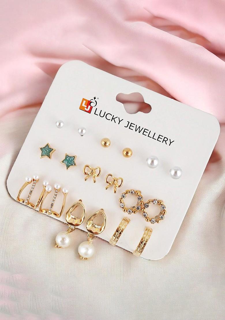 Gold Studs Gold Plated Earrings