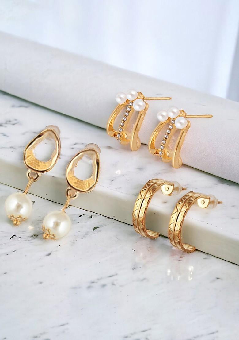 Gold Studs Gold Plated Earrings