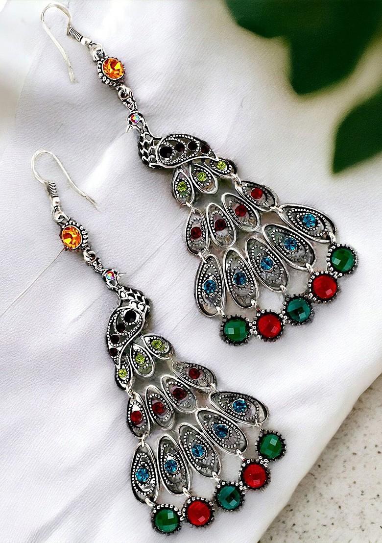 Silver Studs Gold Plated Earrings