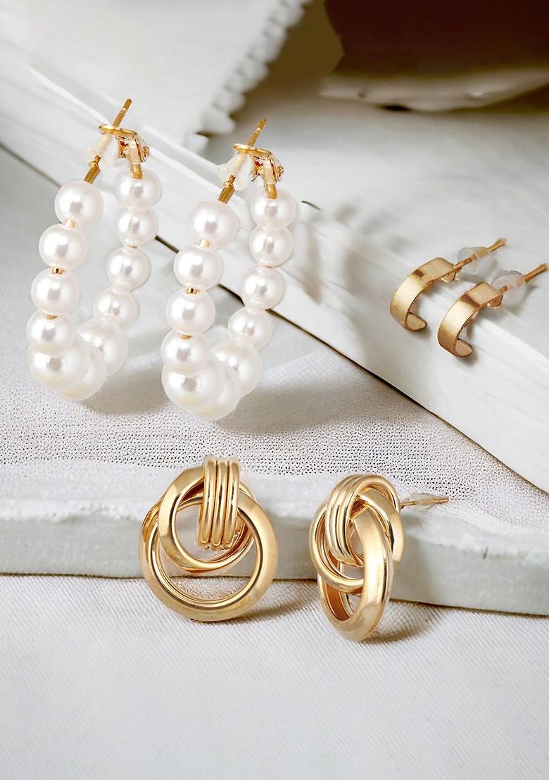 Gold Studs Gold Plated Earrings