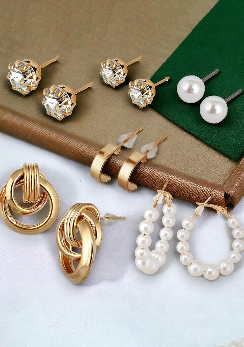 Gold Studs Gold Plated Earrings