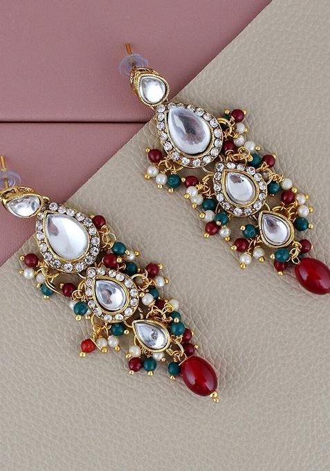 Gold Kundan Gold Plated Earrings