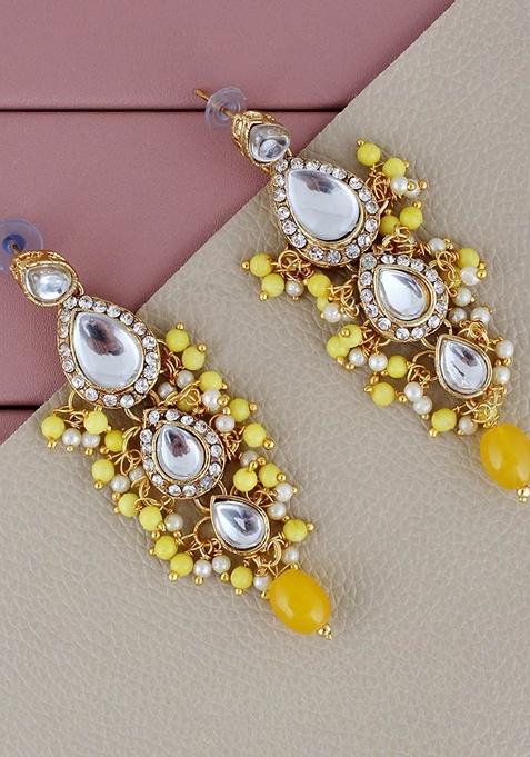 Gold Kundan Gold Plated Earrings
