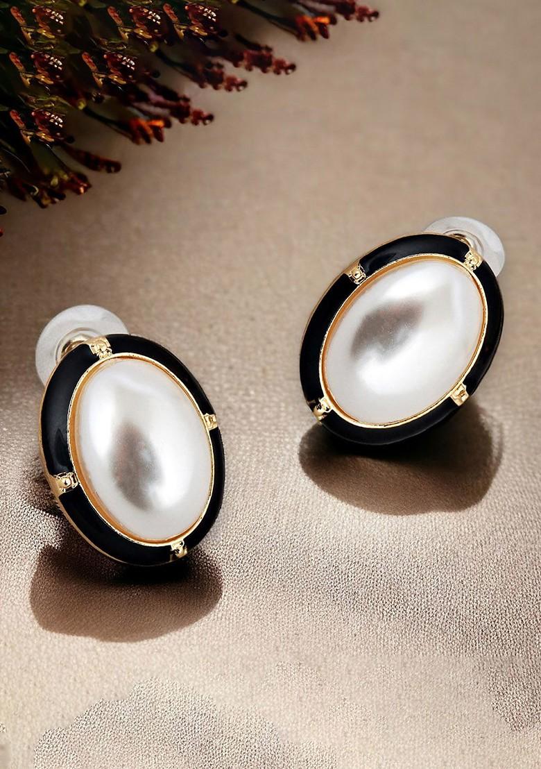 Gold Beaded Gold Plated Earrings