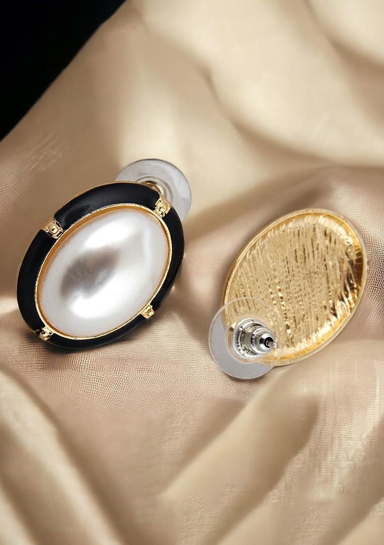 Gold Beaded Gold Plated Earrings