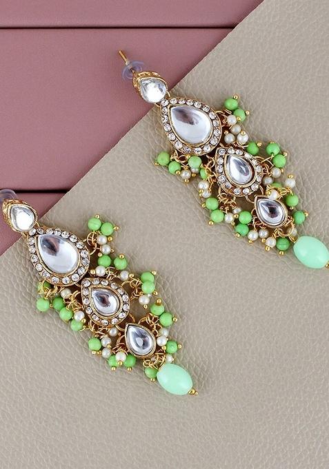 Gold Kundan Gold Plated Earrings