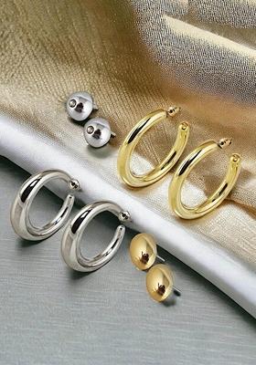 Silver Studs Silver Plated Earrings