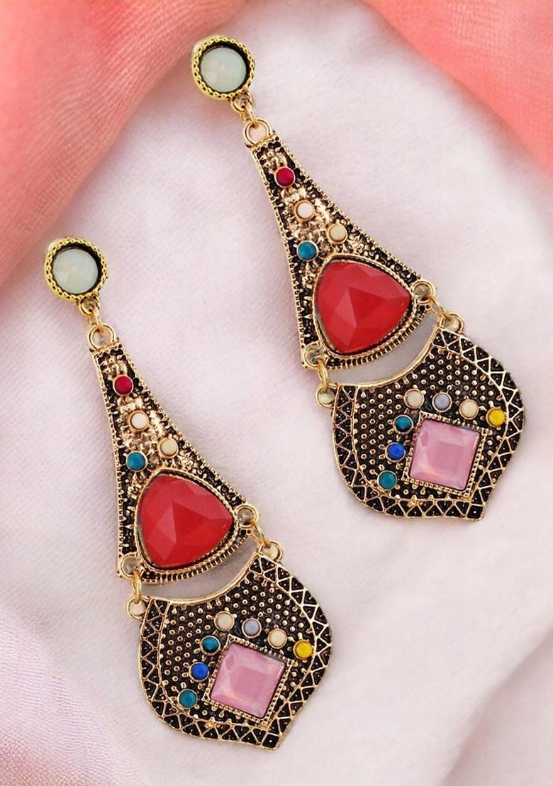 Gold Studded Gold Plated Earrings