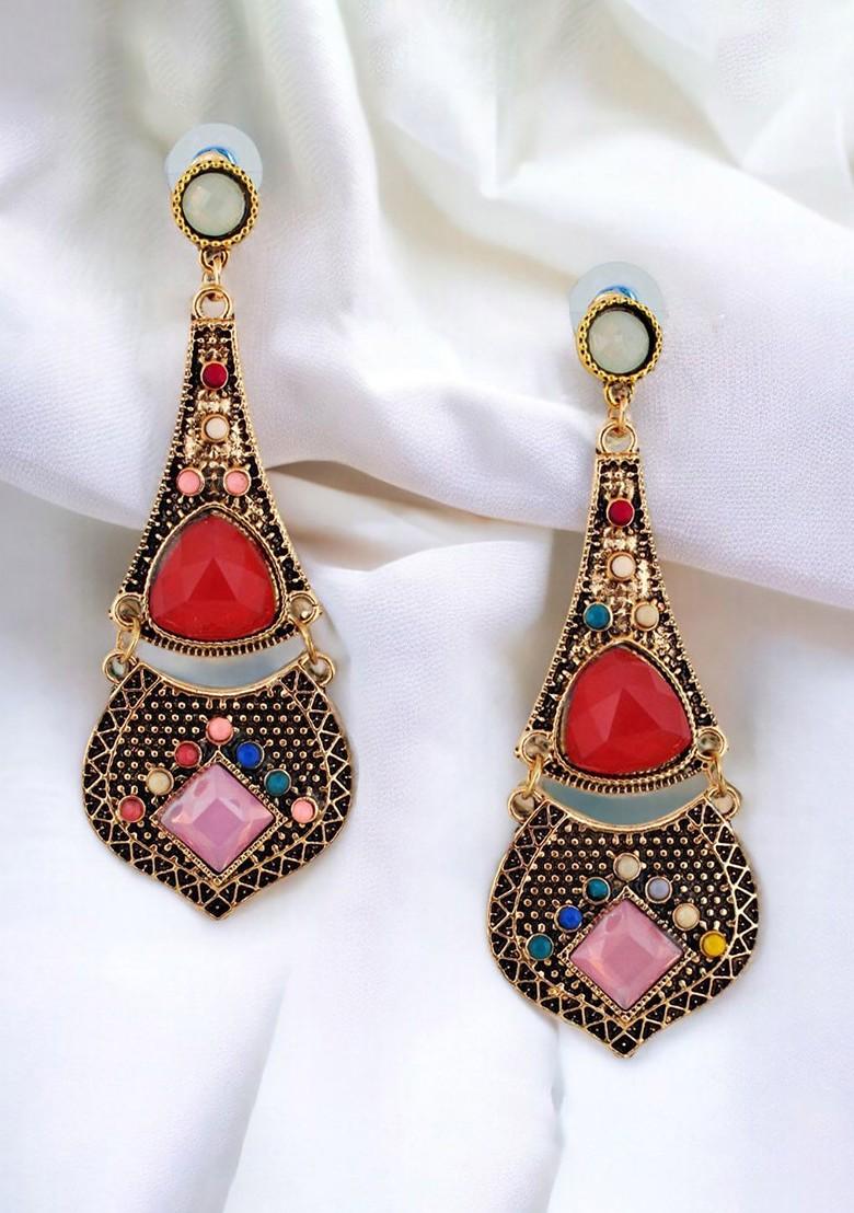 Gold Studded Gold Plated Earrings