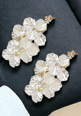 White Studs Contemporary Earrings