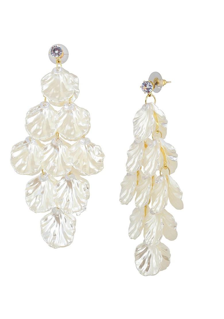 White Studs Contemporary Earrings