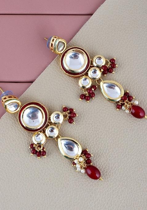 Gold Kundan Gold Plated Earrings