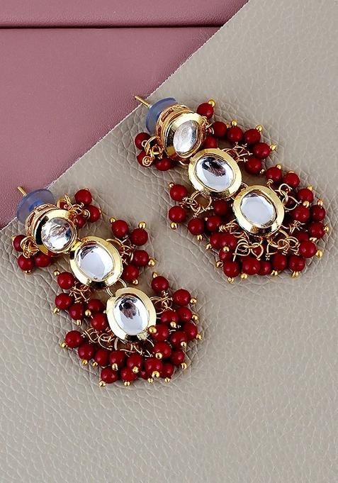 Gold Kundan Gold Plated Earrings