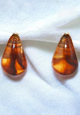 Copper Studs Gold Plated Earrings