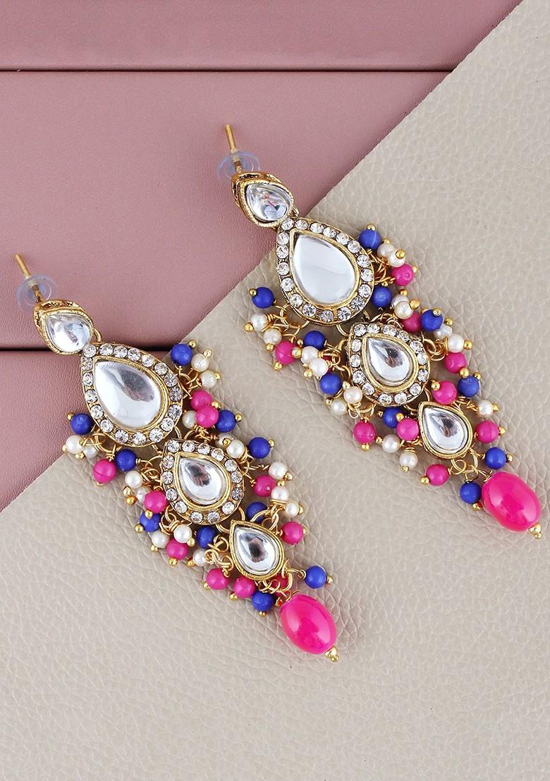 Gold Kundan Gold Plated Earrings