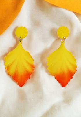 Yellow Studs Gold Plated Earrings