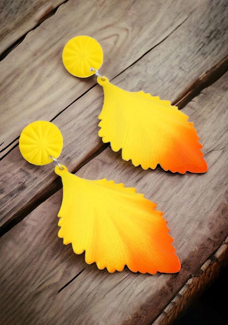 Yellow Studs Gold Plated Earrings