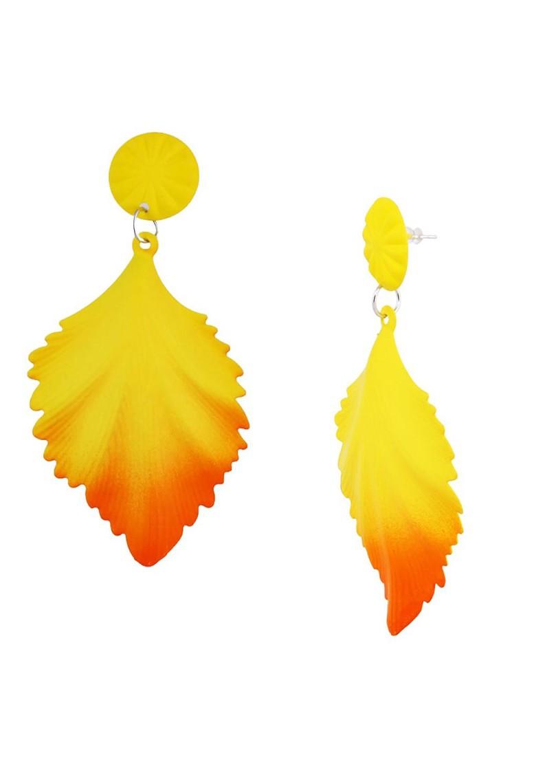 Yellow Studs Gold Plated Earrings