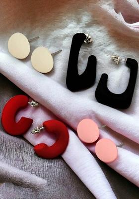 Silver Studs Silver Plated Earrings