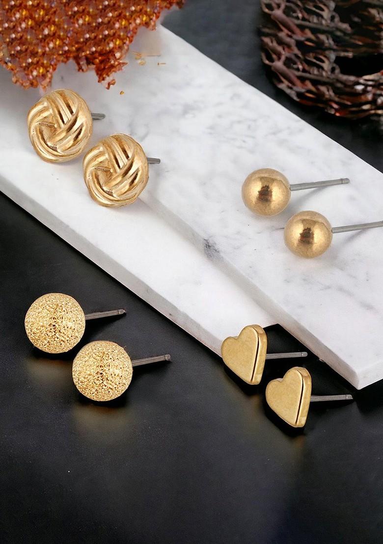 Gold Studs Gold Plated Earrings