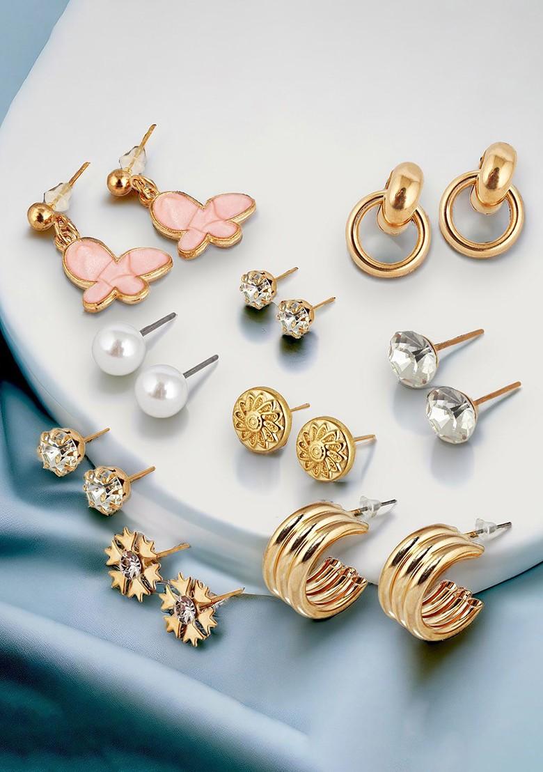 Gold Studs Gold Plated Earrings