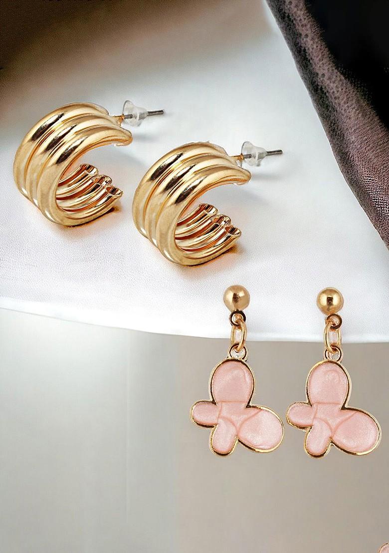 Gold Studs Gold Plated Earrings