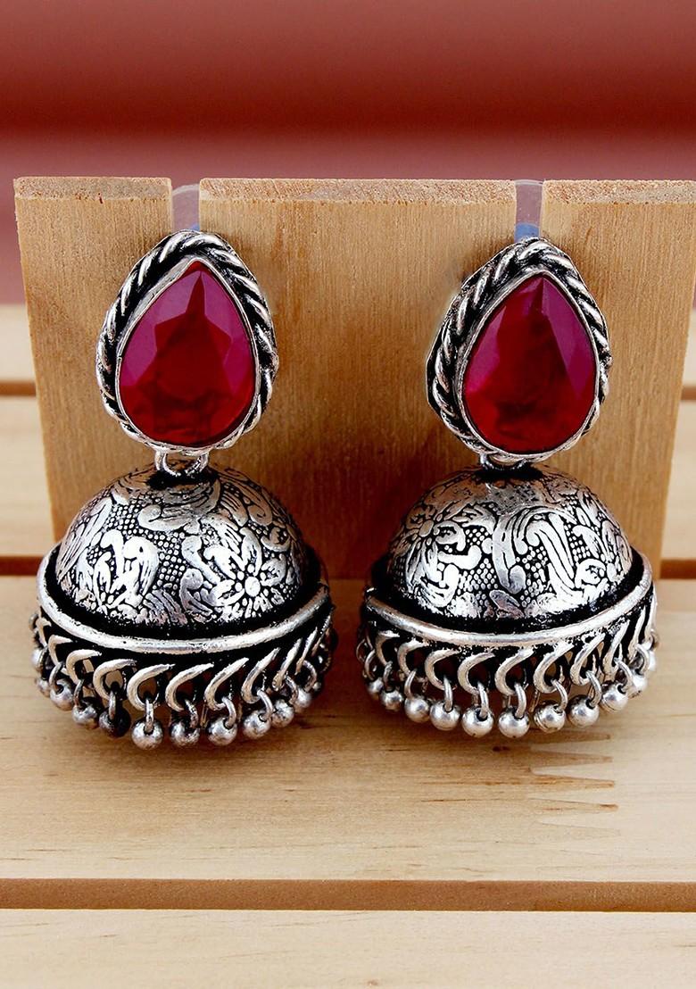 Silver Studs Silver Plated Earrings