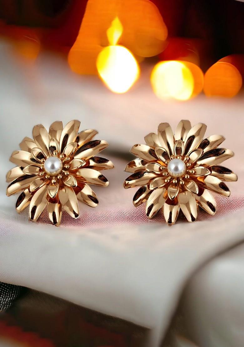 Gold Studs Gold Plated Earrings