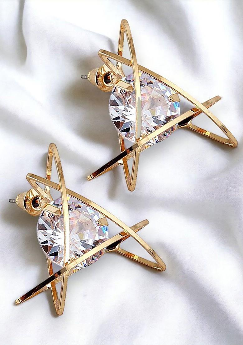Gold Zirconia Gold Plated Earrings
