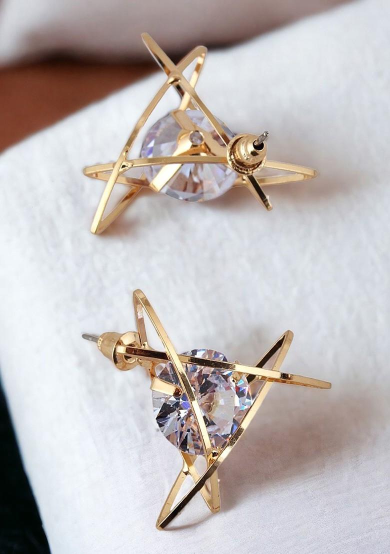 Gold Zirconia Gold Plated Earrings