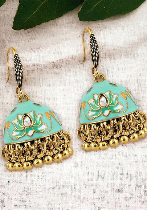 Gold Kundan Gold Plated Earrings