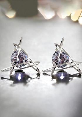 Silver Studs Silver Plated Earrings