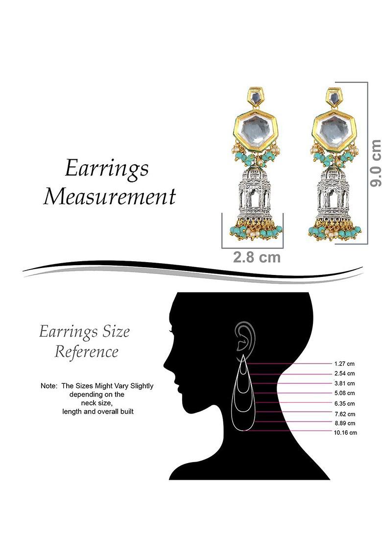 Silver Studs Gold Plated Earrings