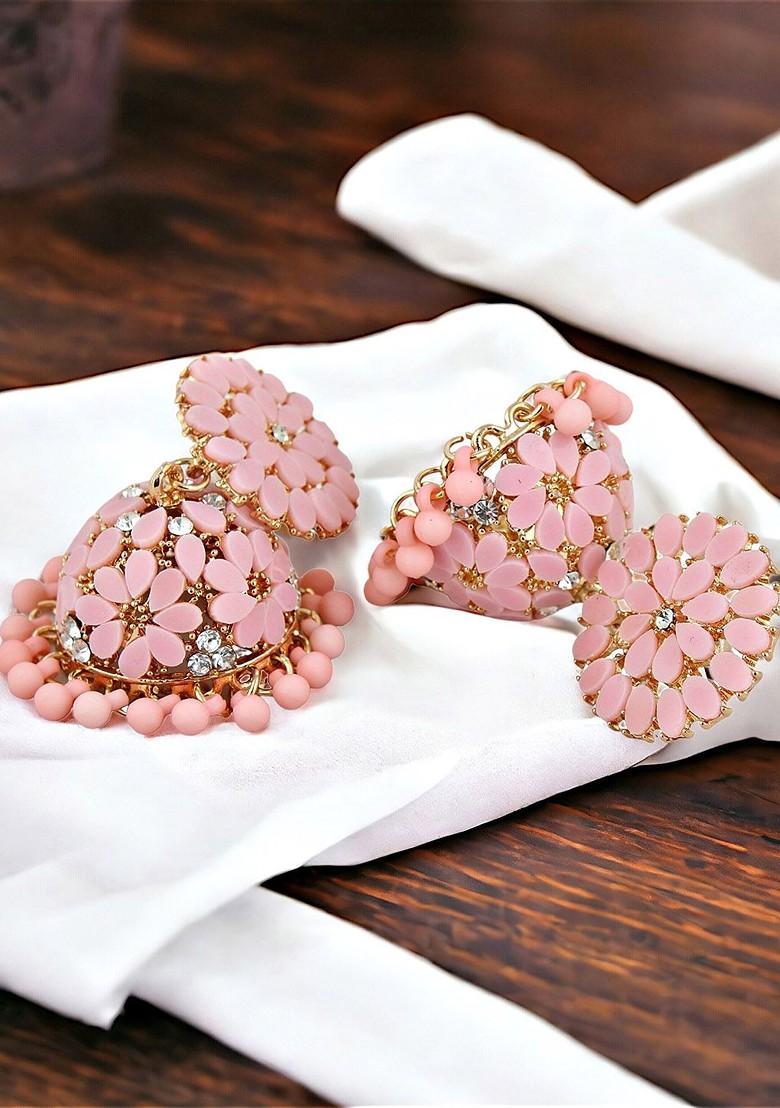 Gold Beaded Gold Plated Earrings