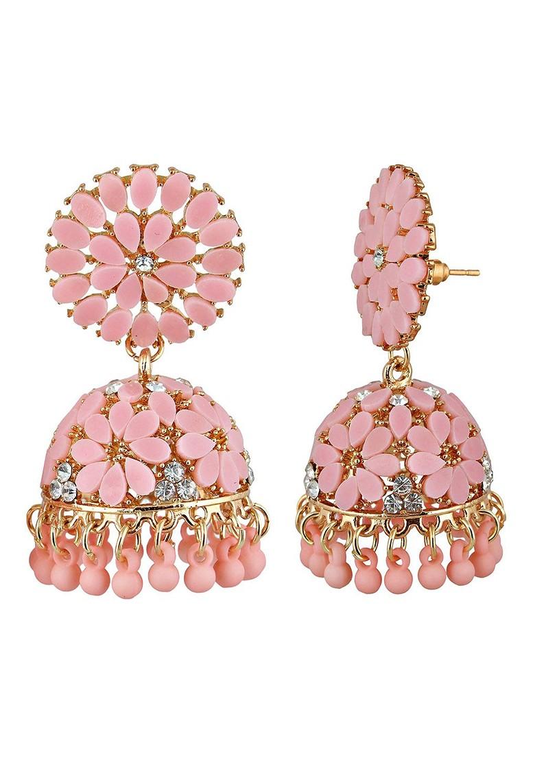 Gold Beaded Gold Plated Earrings