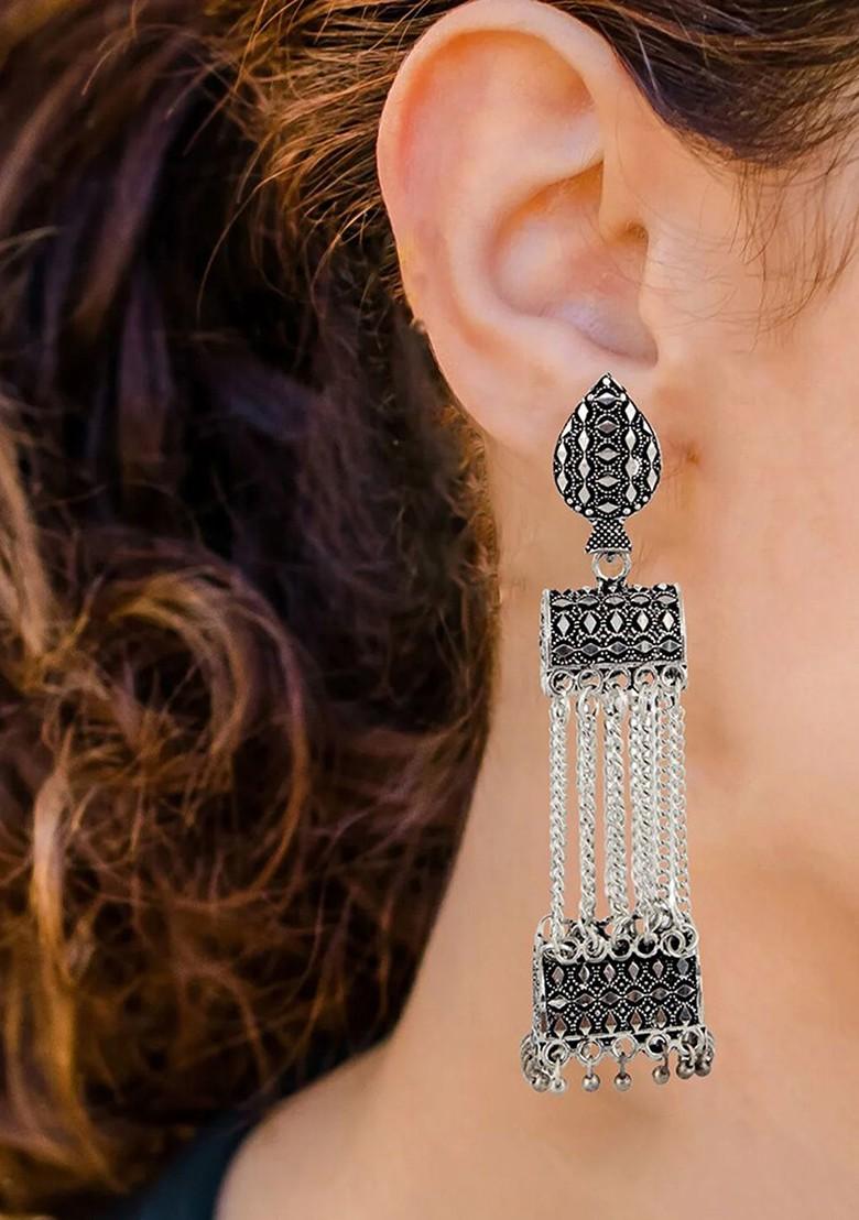 Silver Studs Silver Plated Earrings