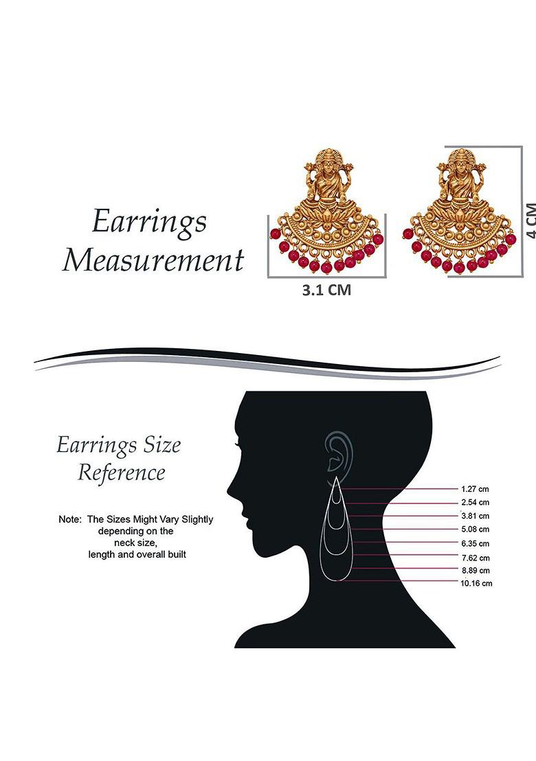 Gold Beaded Gold Plated Earrings