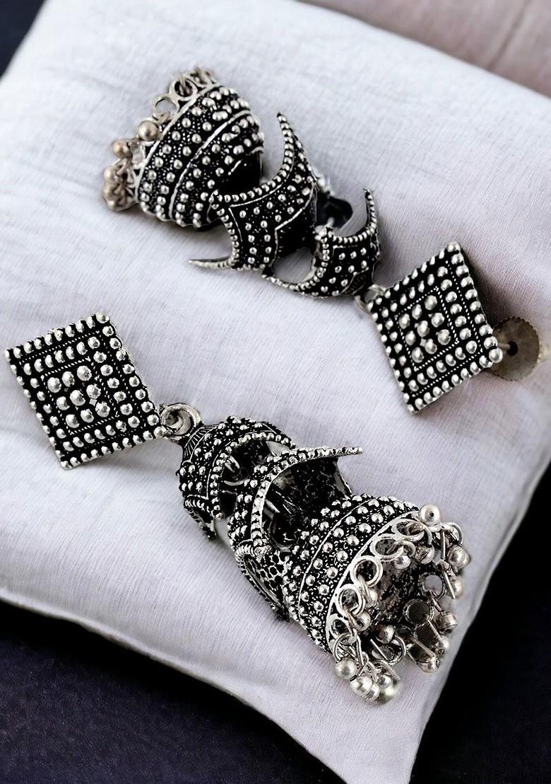Silver Studs Silver Plated Earrings