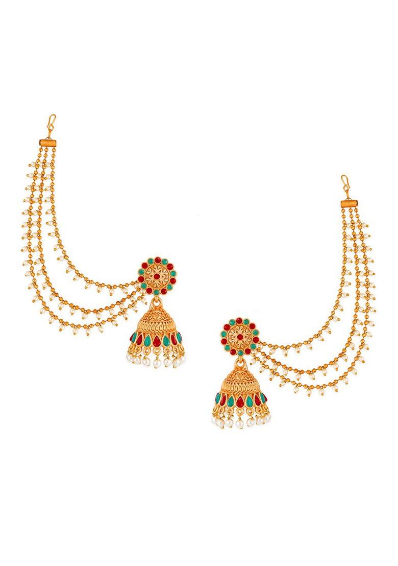 Gold Contemporary Studs Earrings