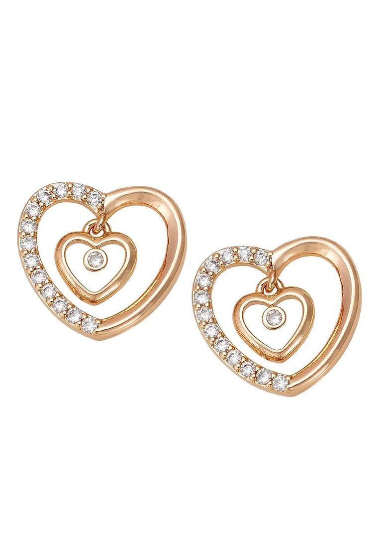 Gold Plated Handcrafted Heart Shaped Studs