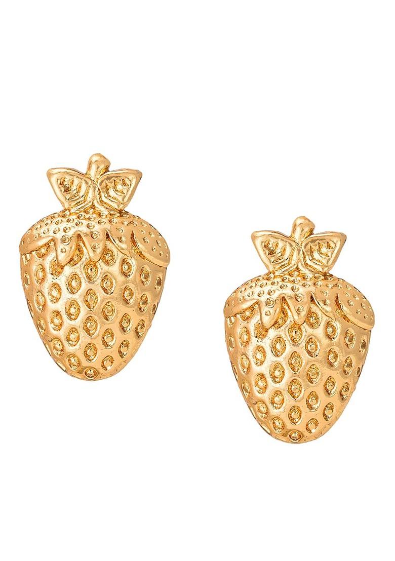 Gold Toned Geometric Studs Earrings